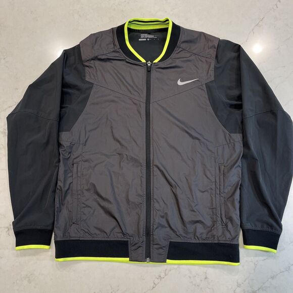 Nike Golf Hyperadapt Performance Athletic Jacket Mens M Black Full Zip Pockets - Picture 1 of 9